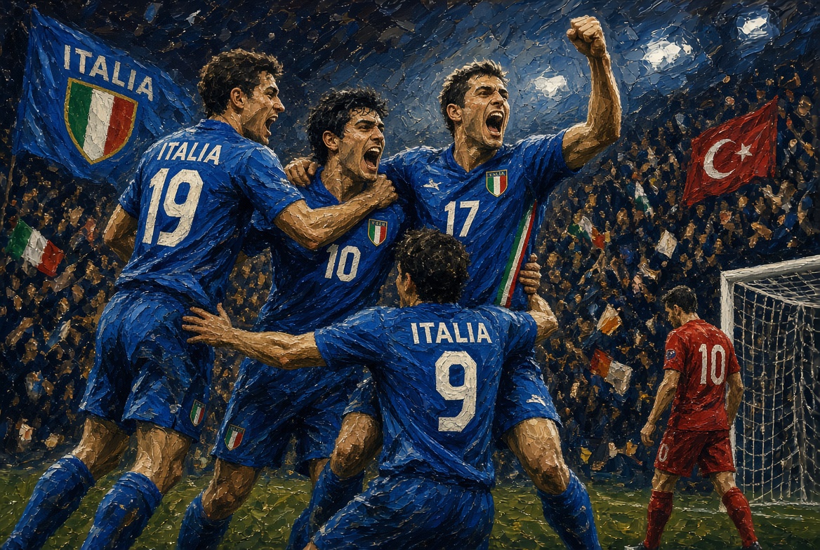 Italy Hit Four Past Turkey as Mancini Records First Win Back in Charge
